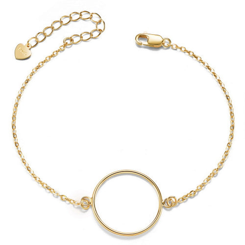 Sublimez votre Élégance avec le Bracelet Shegrace 925 en Argent Sterling - Design Simple et Authentique Plaqué Or 24k!