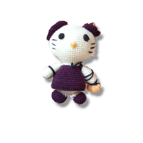 Amigurumi Chat Hello Kitty Sorcière au Crochet - Modèle Unique - Fait Main