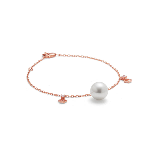 bracelet fête des mères Shegrace Simple Design 925 en Argent Sterling avec Cercle - Or Rose